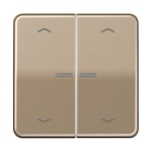 JUNG - Wippe mit Lichtleiter, mit Pfeilsymbolen für KNX Taster 2fach, gold-bronze