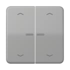 JUNG - Wippe mit Lichtleiter, mit Pfeilsymbolen für KNX Taster 2fach, Duroplast, grau