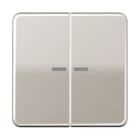 JUNG - Wippe mit Lichtleiter für KNX Taster 2fach, Serie CD, platin