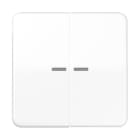 JUNG - Wippe mit Lichtleiter für KNX Taster 2fach, Duroplast, Serie CD, alpinweiss