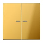 JUNG - Wippe mit Lichtleiter für KNX Taster 2fach, Metall gold PVD-beschichtet, gold