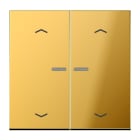 JUNG - Wippe mit Lichtleiter, Pfeilsymbole für KNX Taster 2fach, Metall gold