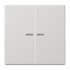 JUNG - Wippe mit Lichtleiter für KNX Taster 2fach, Duroplast, Serie LS, lichtgrau