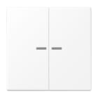 JUNG - Wippe mit Lichtleiter für KNX Taster 2fach, Serie LS, schneeweiss matt