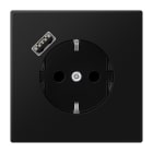 JUNG - SCHUKO Steckdose 16A 250V ~, mit USB-Ladegerät 1xTyp A, SAFETY+, graphitschwarz