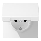 JUNG - SCHUKO Steckdose, 16A 250V ~, Klappdeckel, Thermoplast lackiert, schneeweiss