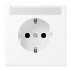 JUNG - SCHUKO Steckdose, 16A 250V ~, Schriftfeld, SAFETY+, Serie LS, schneeweiss matt