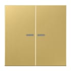 JUNG - Wippe mit Lichtleiter für KNX Taster 2fach, Messing, Serie LS, Messing classic