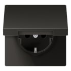 JUNG - SCHUKO Steckdose, 16A 250V ~, Klappdeckel, Alu lackiert, anthrazit
