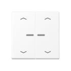 JUNG - Wippe mit Lichtleiter, mit Pfeilsymbolen für KNX Taster 2fach, schneeweiss