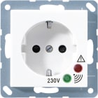 JUNG - SCHUKO Steckdose, 16A 250V ~, Funktionsanzeige, Überspannungsschutz, Duroplast