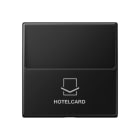 JUNG - Hotelcard-Schalter (ohne Taster-Einsatz), Hotelcard, graphitschwarz