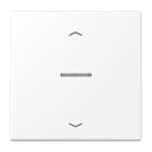 JUNG - Wippe mit Lichtleiter, mit Pfeilsymbolen für KNX Taster 1fach, schneeweiss matt