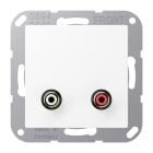 JUNG - Multimedia-Anschlusssystem Cinch Audio, Serie A, schneeweiss matt