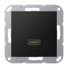 JUNG - Multimedia-Anschlusssystem HDMI, Serie A, graphitschwarz matt