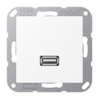 JUNG - Multimedia-Anschlusssystem USB 2.0, Serie A, schneeweiss matt