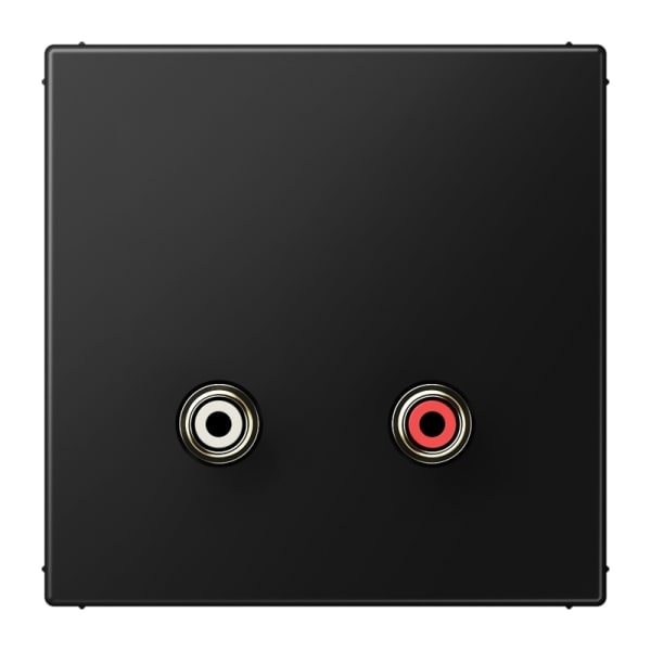 JUNG - Multimedia-Anschlusssystem Cinch Audio, Serie LS, graphitschwarz matt