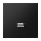 JUNG - Multimedia-Anschlusssystem USB 2.0, Serie LS, graphitschwarz matt