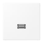 JUNG - Multimedia-Anschlusssystem USB 2.0, Serie LS, schneeweiss matt