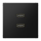 JUNG - Multimedia-Anschlusssystem 2 x HDMI, Serie LS, graphitschwarz matt