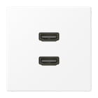 JUNG - Multimedia-Anschlusssystem 2 x HDMI, Serie LS, schneeweiss matt