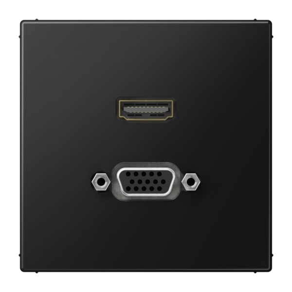 JUNG - Multimedia-Anschlusssystem HDMI / VGA, Serie LS, graphitschwarz matt