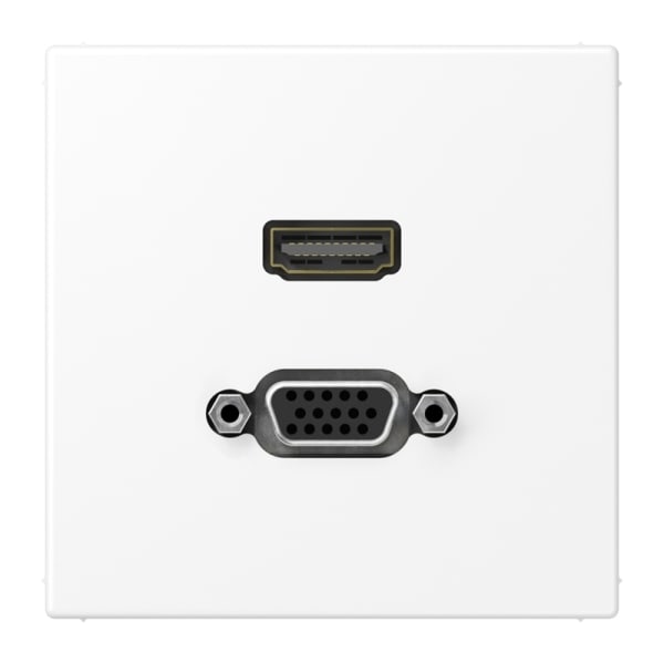 JUNG - Multimedia-Anschlusssystem HDMI / VGA, Serie LS, schneeweiss matt