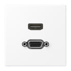 JUNG - Multimedia-Anschlusssystem HDMI / VGA, Serie LS, schneeweiss matt