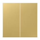 JUNG - Steuertaste 2fach Standard, Messing, Serie LS, Messing classic