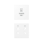 JUNG - Abdeckung 2fach, Shavers only, Serie A, schneeweiss matt