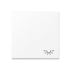 JUNG - Wippe 1fach, Symbol Licht, Serie A, schneeweiss matt