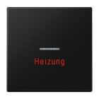 JUNG - Wippe 1fach mit Lichtleiter, Heizung, Serie LS, graphitschwarz matt