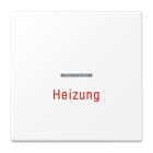 JUNG - Wippe 1fach mit Lichtleiter, Heizung, Serie LS, schneeweiss matt