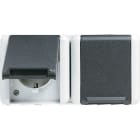 JUNG - SCHUKO-Zweifach-Steckdose, 16 A 250 V ~, Klappdeckel, waagerecht, IP 44, WG 800