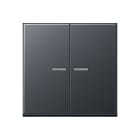 JUNG - KNX RF Taster 2fach, Thermoplast lackiert, Serie A, anthrazit matt
