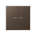JUNG - KNX RF Taster 2fach, Duroplast lackiert, Serie A, mokka