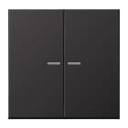 JUNG - KNX RF Taster 2fach, Aluminium lackiert, Serie LS, dark (lackiertes Aluminium)