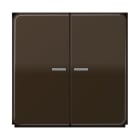 JUNG - KNX RF Taster 2fach, Duroplast, Serie CD, braun