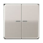 JUNG - KNX RF Taster 2fach, Aluminium eloxiert, Serie CD, platin