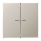 JUNG - KNX RF Taster 2fach, Edelstahl 1.4303 X4 CrNi 18-12, Serie LS, Edelstahl