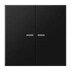 JUNG - KNX RF Taster 2fach, Duroplast lackiert, Serie LS, graphitschwarz matt