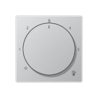 JUNG - Abdeckung für Raumtemperaturregler-Einsätze, Serie A, aluminium