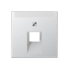 JUNG - Abdeckung für IAE/UAE-Anschlussdosen 1 x 8-polig,Schriftfeld, Serie A, aluminium