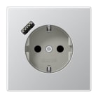 JUNG - SCHUKO Steckdose 16 A 250 V ~, mit USB 1 x Typ A, SAFETY+, Serie LS, Aluminium