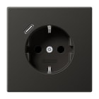 JUNG - SCHUKO Steckdose 16 A 250 V ~, USB 1 x Typ CSAFETY+, Serie LS, anthrazit