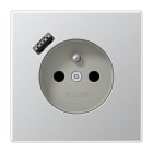 JUNG - Steckdose, franz./belgisches System 16 A 250 V ~, USB 1 x Typ A,SAFETY+, Alumini