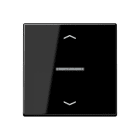 JUNG - JUNG HOME Taster 1fach, mit Pfeilsymbolen, Duroplast, Serie A, schwarz