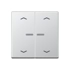 JUNG - JUNG HOME Taster 2fach, mit Pfeilsymbolen, Serie A, aluminium