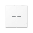 JUNG - JUNG HOME Taster 2fach, Thermoplast lackiert, Serie A, schneeweiß matt