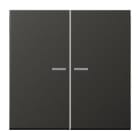JUNG - JUNG HOME Taster 2fach, Aluminium , Serie LS, anthrazit (es Aluminium)